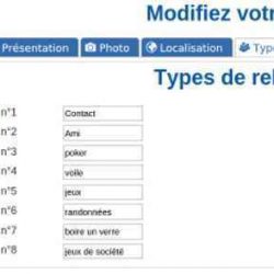 Nouveauté : Liste de vos relations