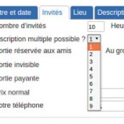 Nouveautés : inscriptions multiples et invitations