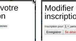 Modification : Inscription aux sorties