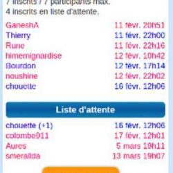 Prise en compte de la liste d'attente