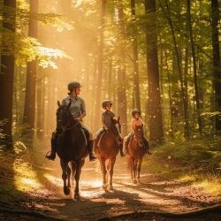 Balade à cheval en famille