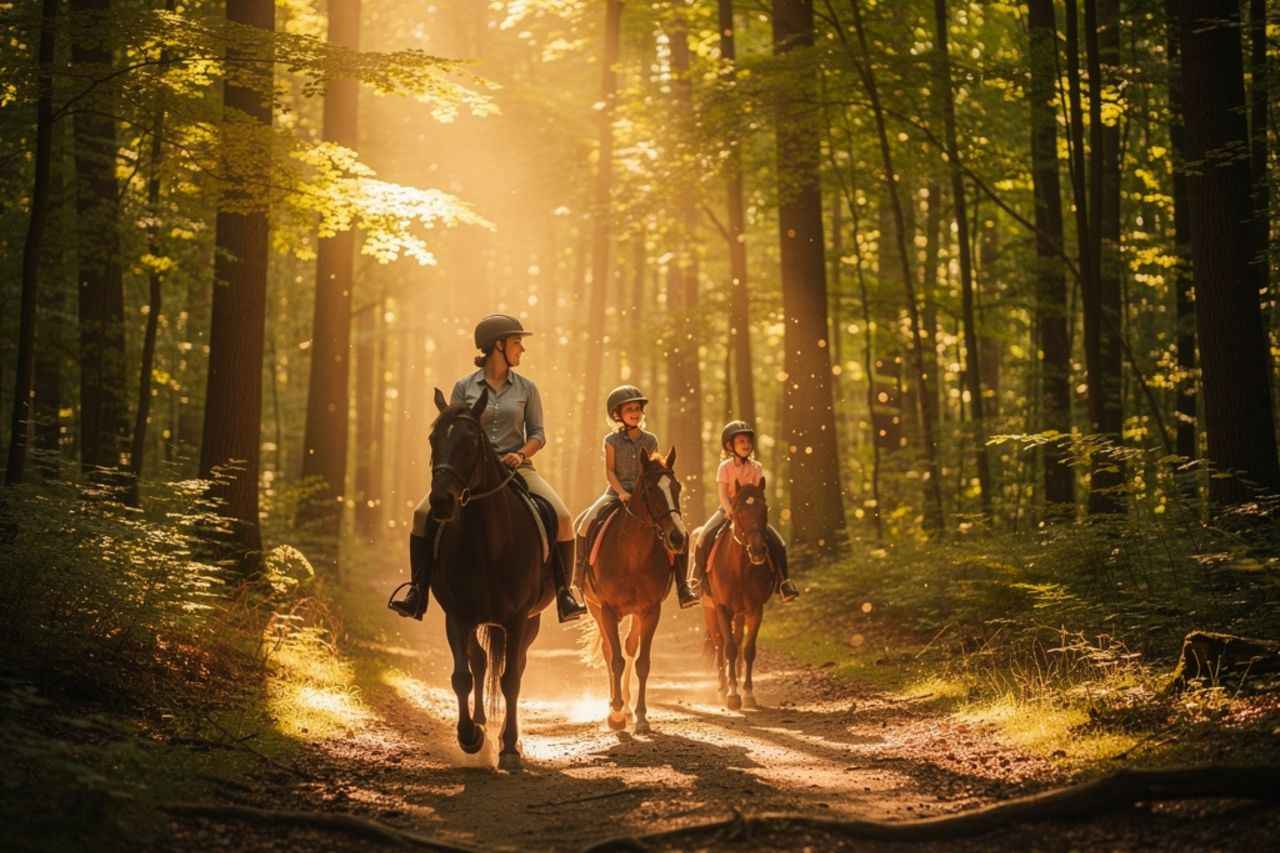 Balade à cheval en famille